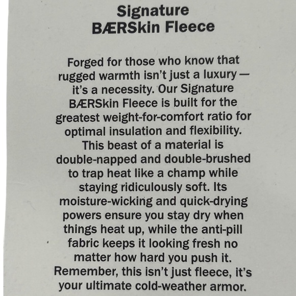 NWT BaerSkin Fleece Jacket Tactical Jacket Size XL NEW With TAG - Picture 9 of 12